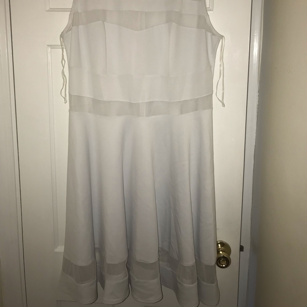 MESH CUT OUT SKATER DRESS
